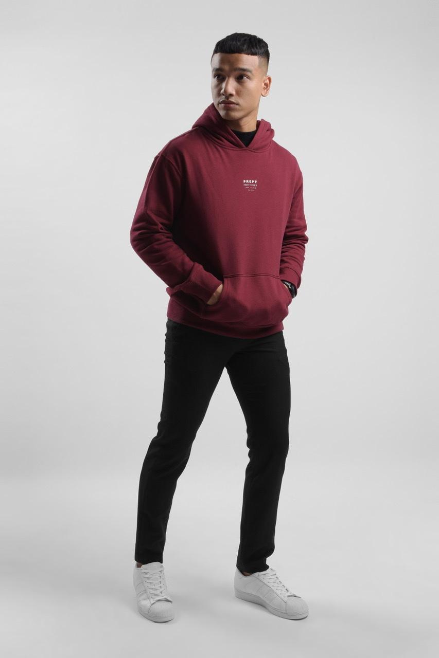 prepp signature hoodie maroon