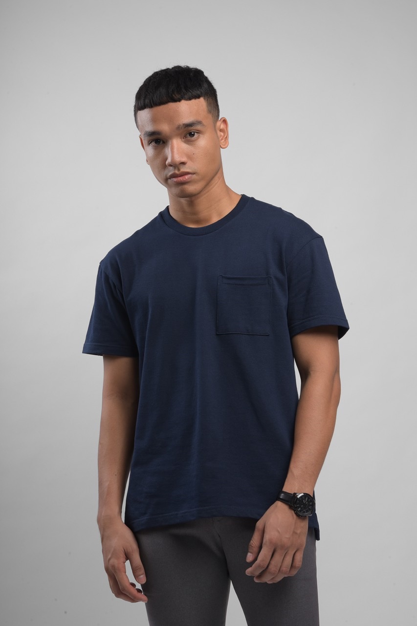 YORK OVERSIZED TEES IN SPACE BLUE