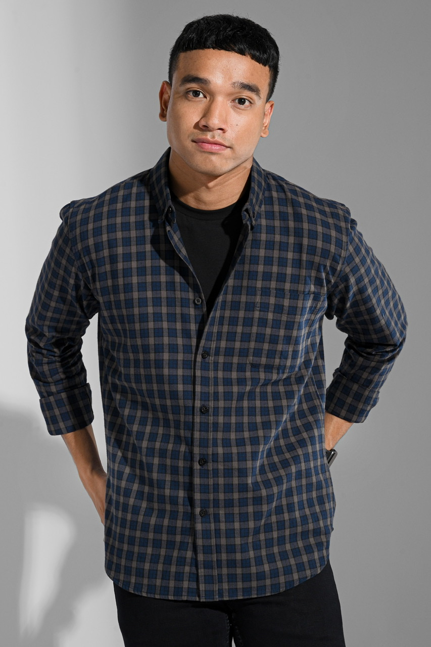 PSBE50-ULTIMATE FLANNEL BLUE BROWN