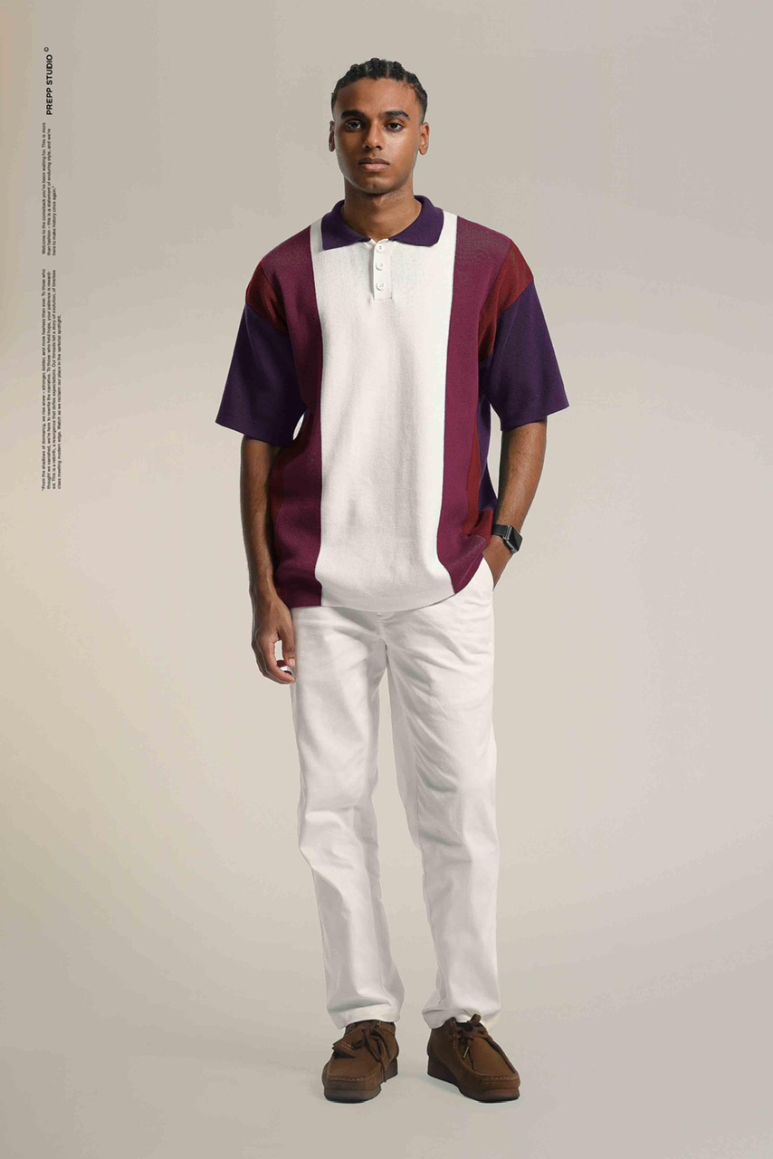 PLFW98-POLO STRIPE SENSE 4 STRIPE LAVENDER
