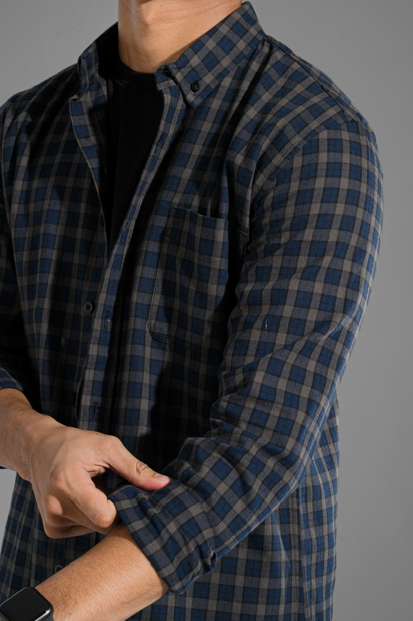 PSBE50-ULTIMATE FLANNEL BLUE BROWN