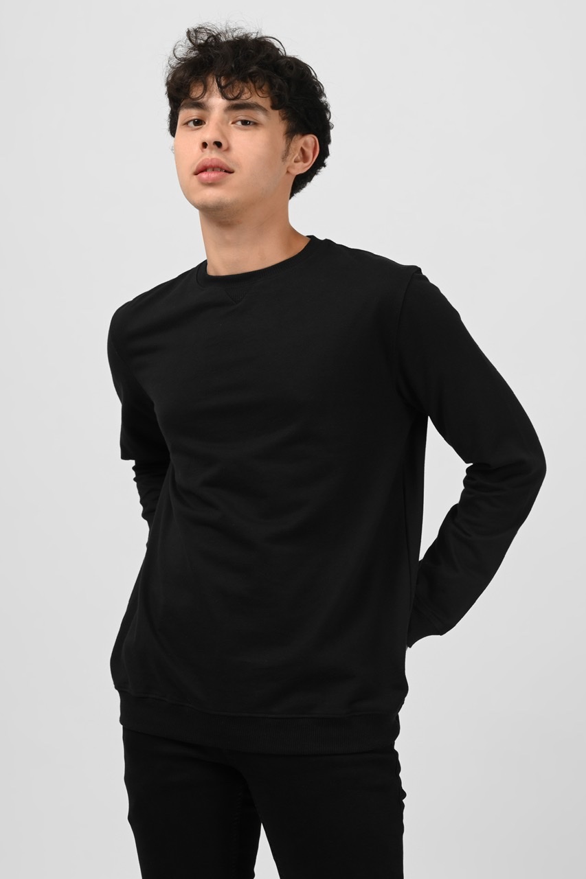 LEEDS SWEATSHIRT IN BLACK