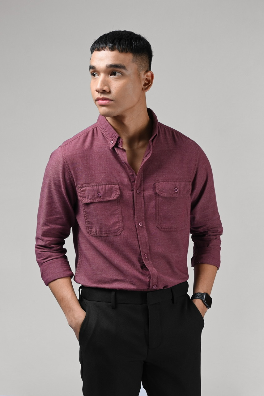 KALPEN BASIC SHIRT PLUM