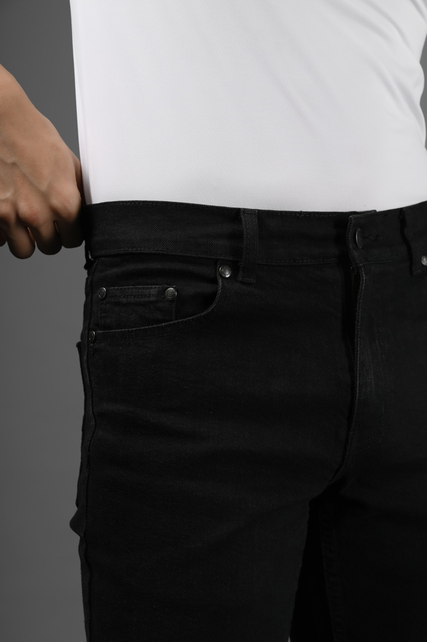 PPTG02-CELANA HEYMALE DENIM SLIM FIT PANTS BLACK