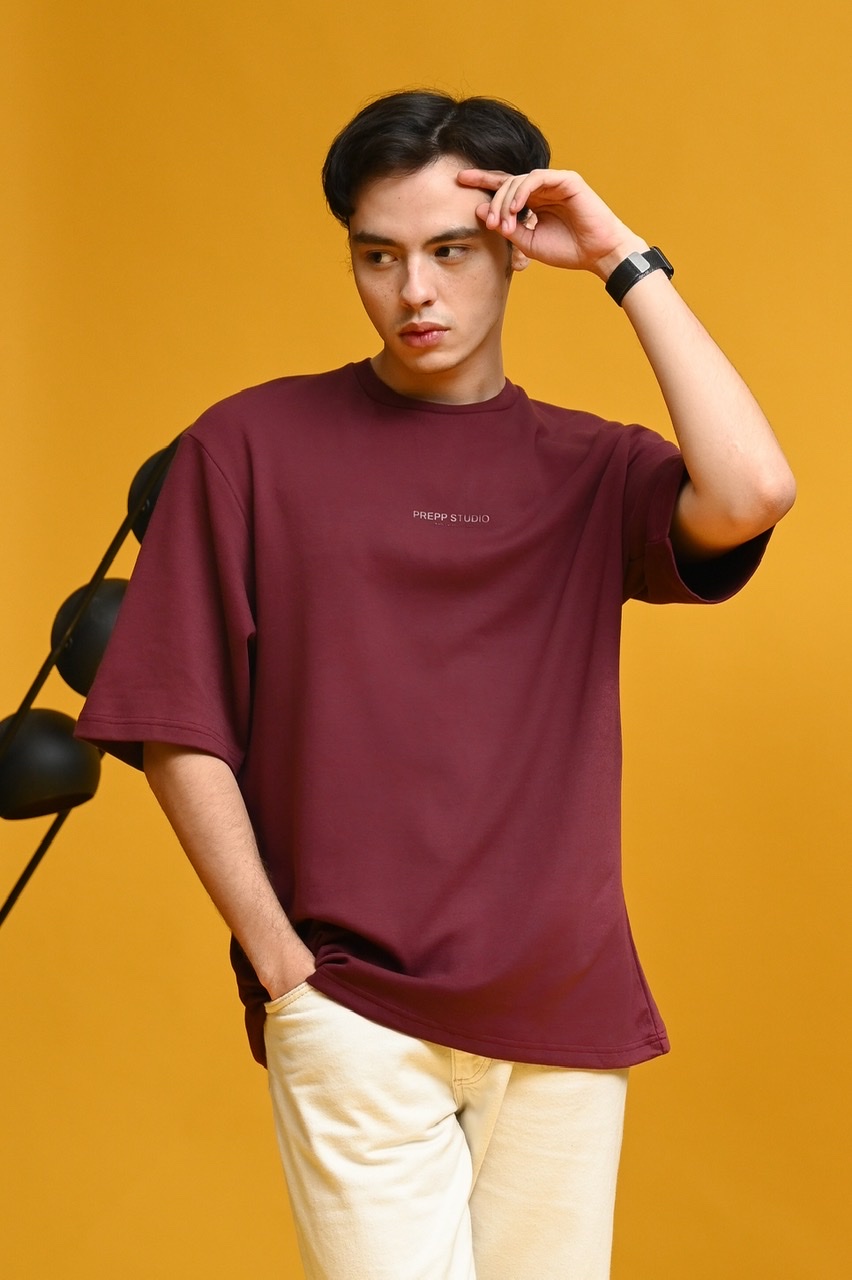 PTDK14-SIGNATURE OVERSIZED TEES MAROON
