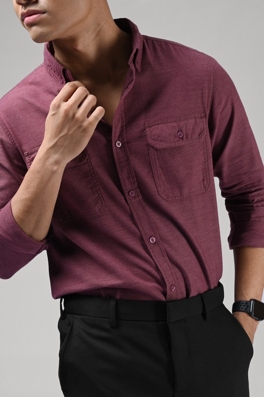 KALPEN BASIC SHIRT PLUM