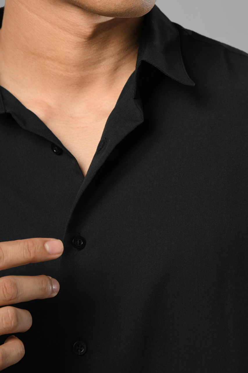 GANGNAM LONG SLEEVE SHIRT BLACK