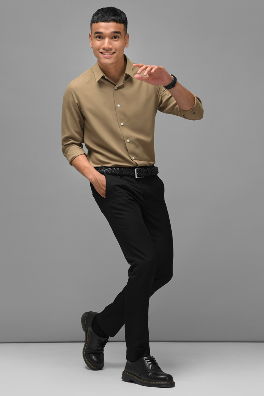 GANGNAM LONG SLEEVE SHIRT STONE