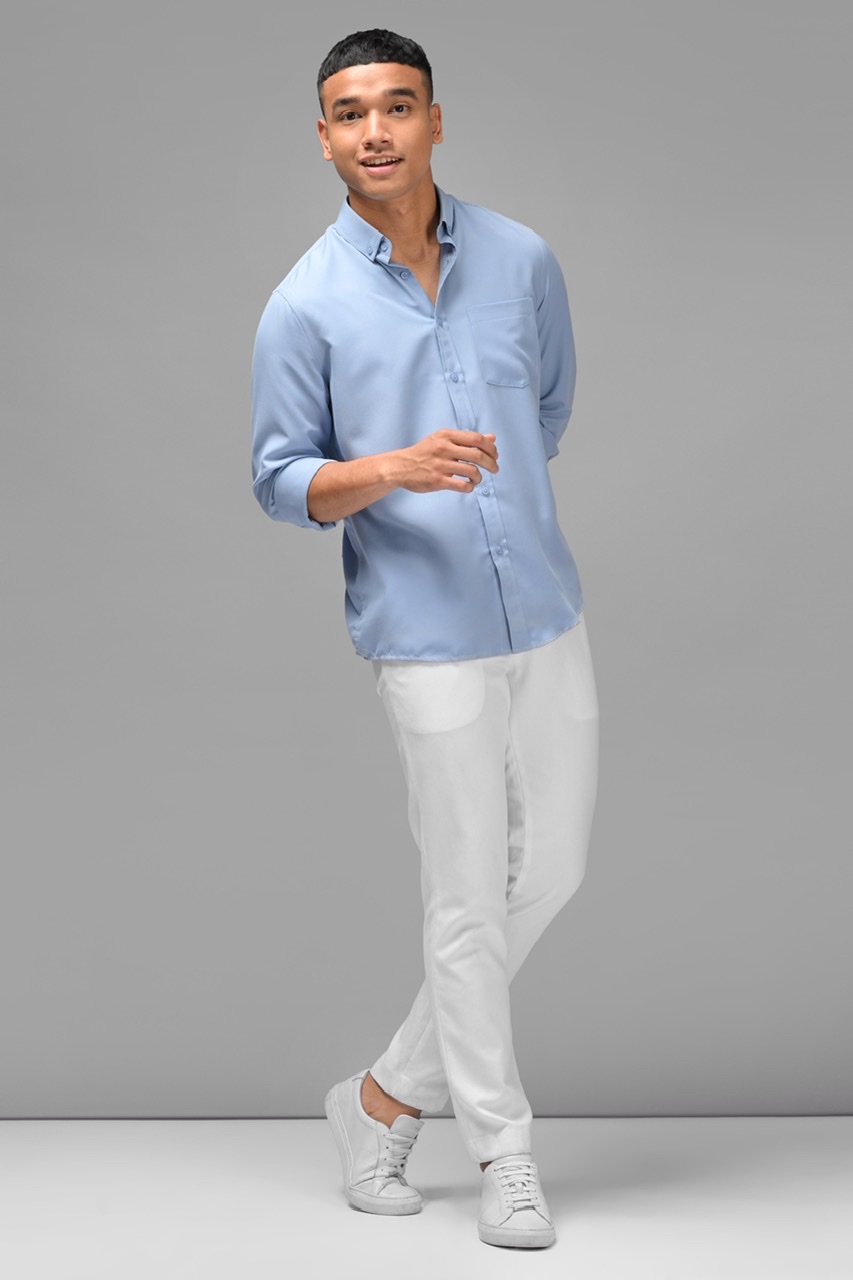 PALTON EXETRE LONG SLEEVE SHIRT FADED BLUE