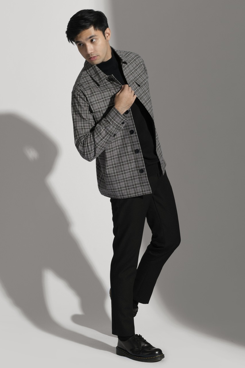 ROYAL TARTAN JACKET GREYISH BROWN