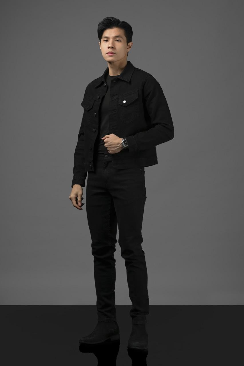 PPTG02-CELANA HEYMALE DENIM SLIM FIT PANTS BLACK