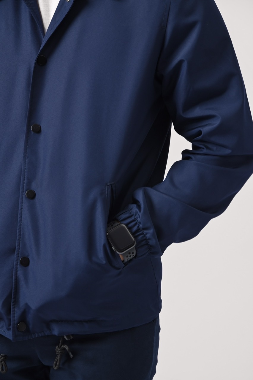 BEAMS COACH JACKET NAVY