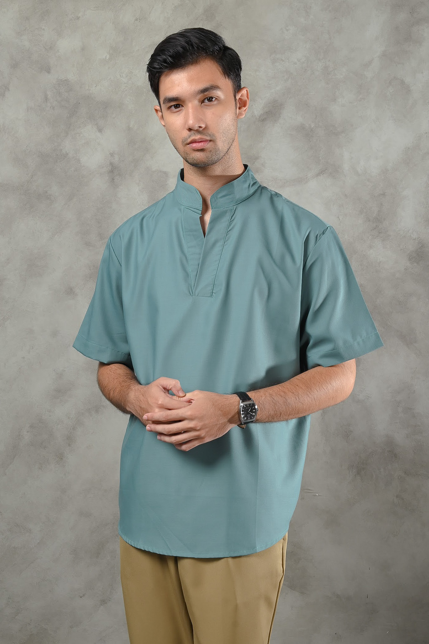 BERGAMO MODEST SHIRT OCEAN
