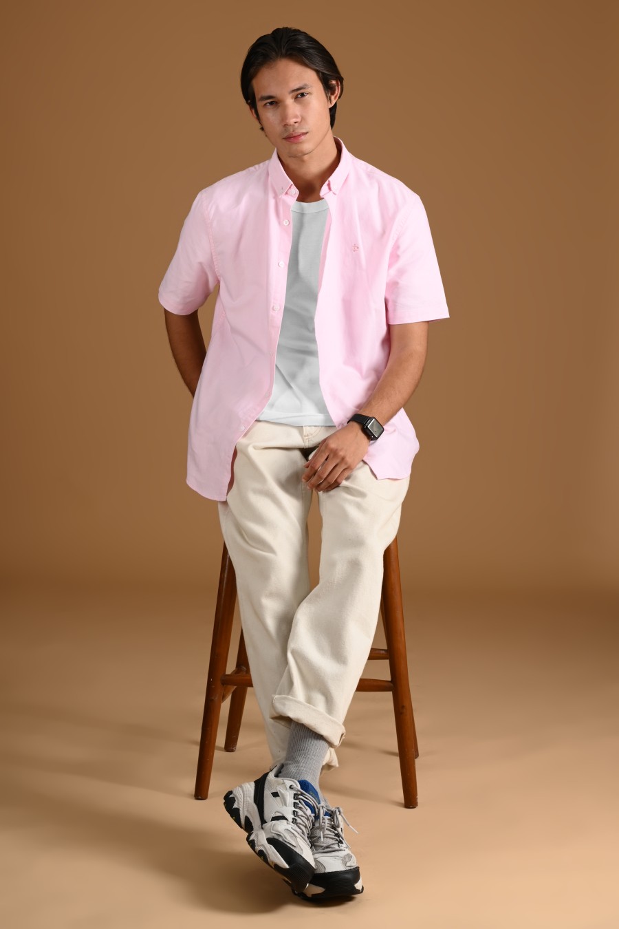 SIGNATURE OXFORD SHORT SLEEVE SHIRT PINK