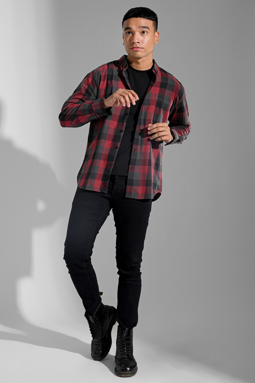 ULTIMATE FLANNEL DARK RED