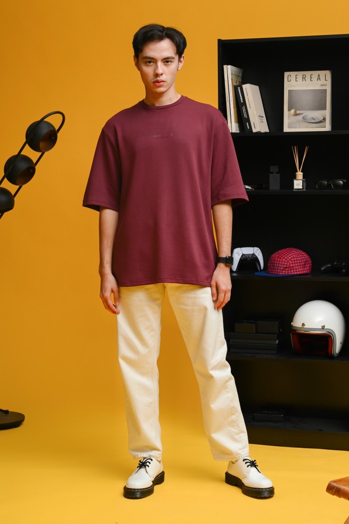 PTDK14-SIGNATURE OVERSIZED TEES MAROON