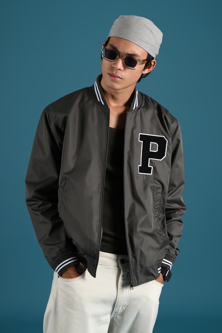 PREPPIES BOMBER JACKET GREY