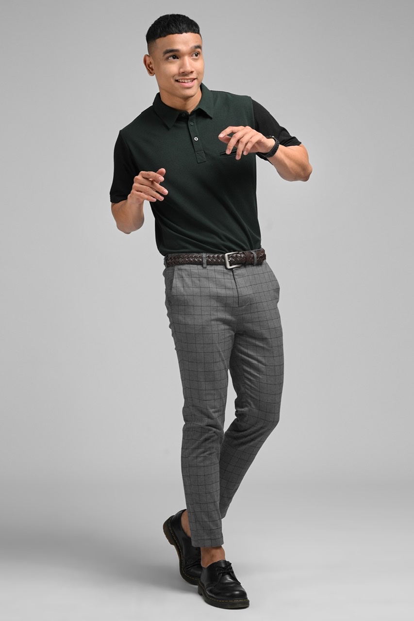 PLBL43-EAZYDRY POLO TWO TONE SYCAMORE BLACK