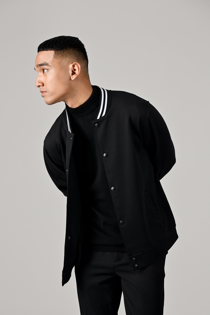 IVY VARSITY JACKET BLACK