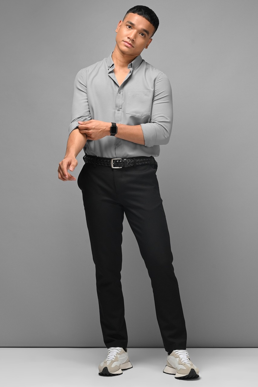 PALTON EXETRE LONG SLEEVE SHIRT GREY