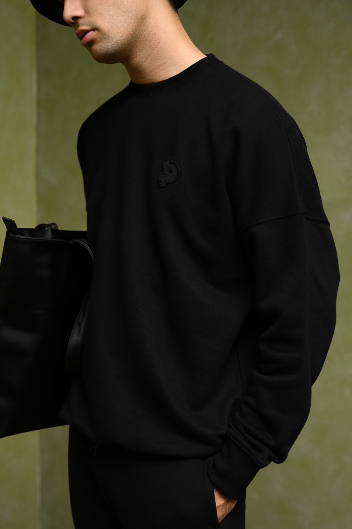 POCK02-PREPP SIGNATURE SWEATSHIRT BLACK