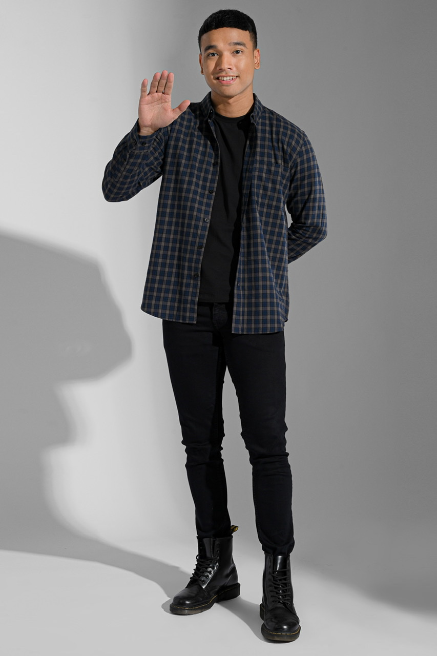 PSBE50-ULTIMATE FLANNEL BLUE BROWN