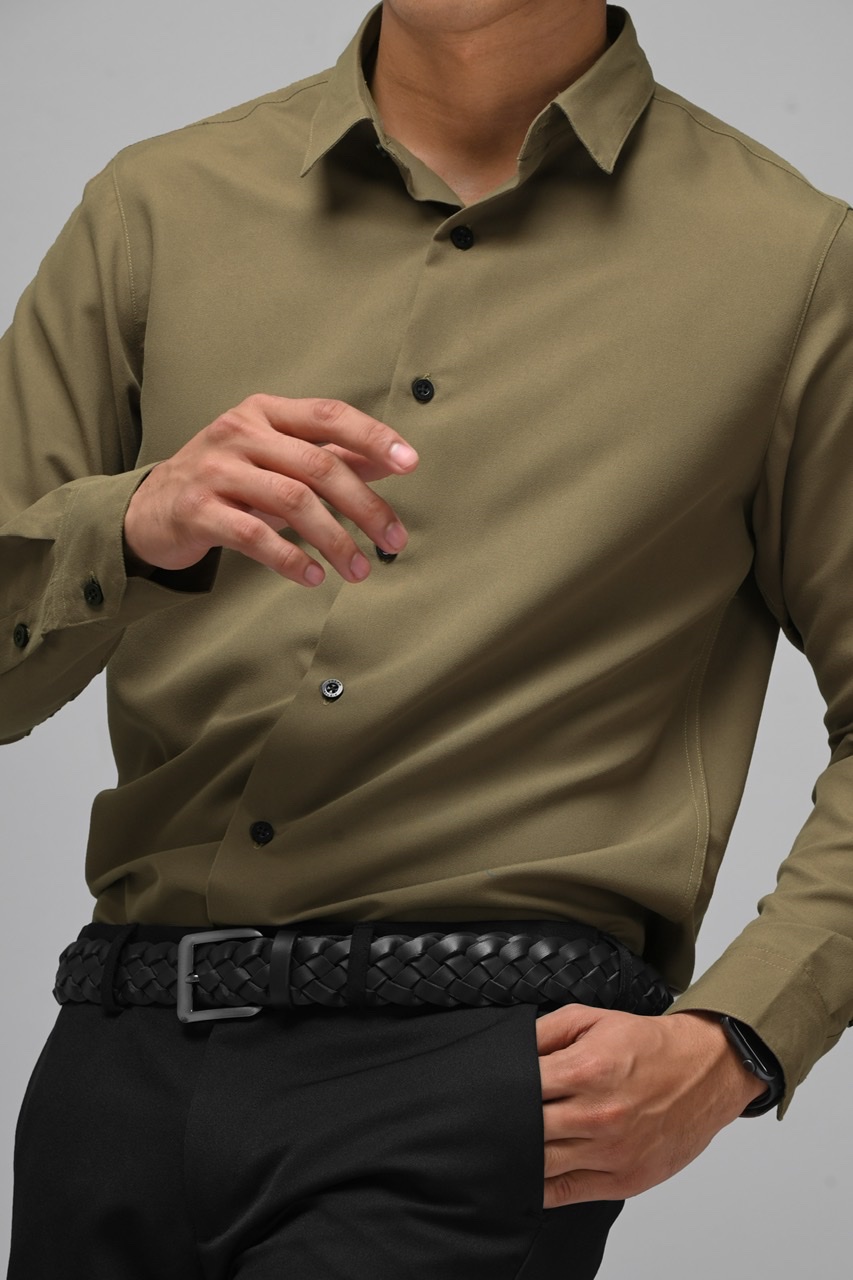 GANGNAM LONG SLEEVE SHIRT KHAKI