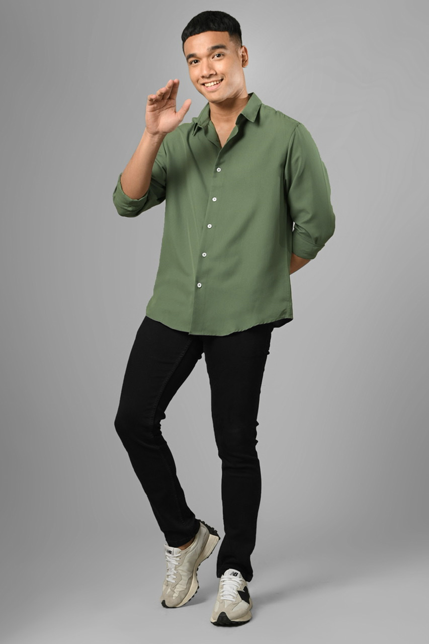 GANGNAM LONG SLEEVE SHIRT RIFLE GREEN