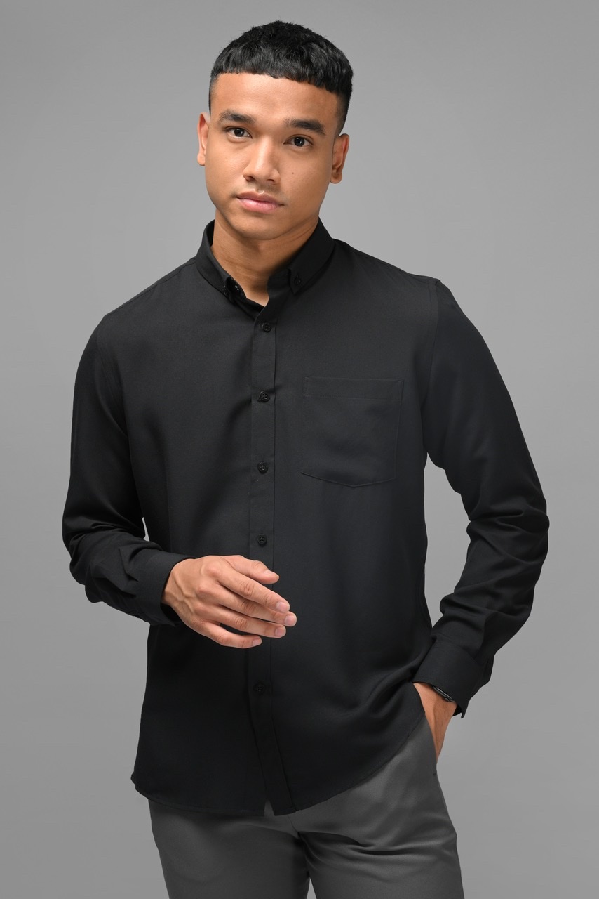 PALTON EXETRE LONG SLEEVE SHIRT BLACK