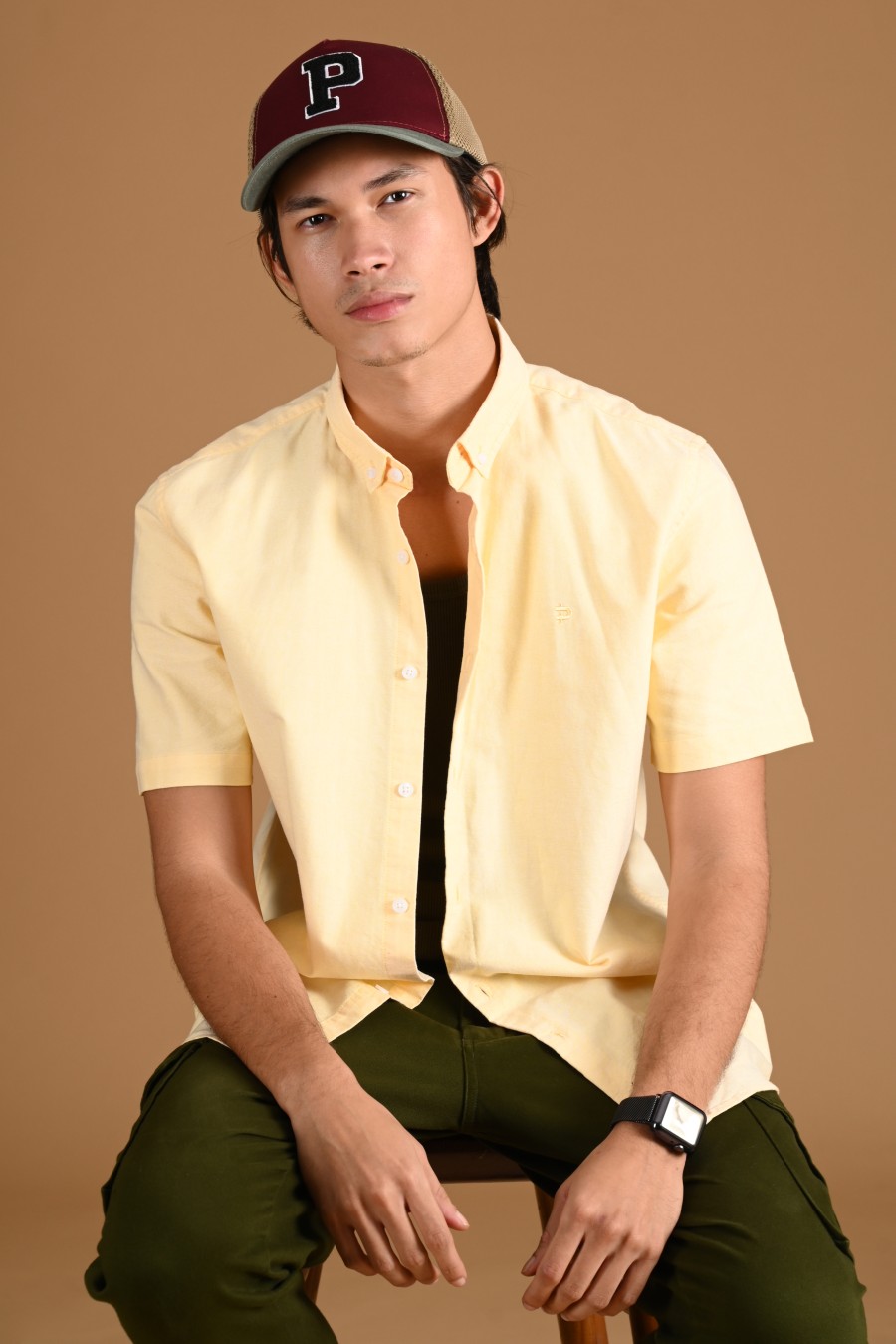 SIGNATURE OXFORD SHORT SLEEVE SHIRT YELLOW