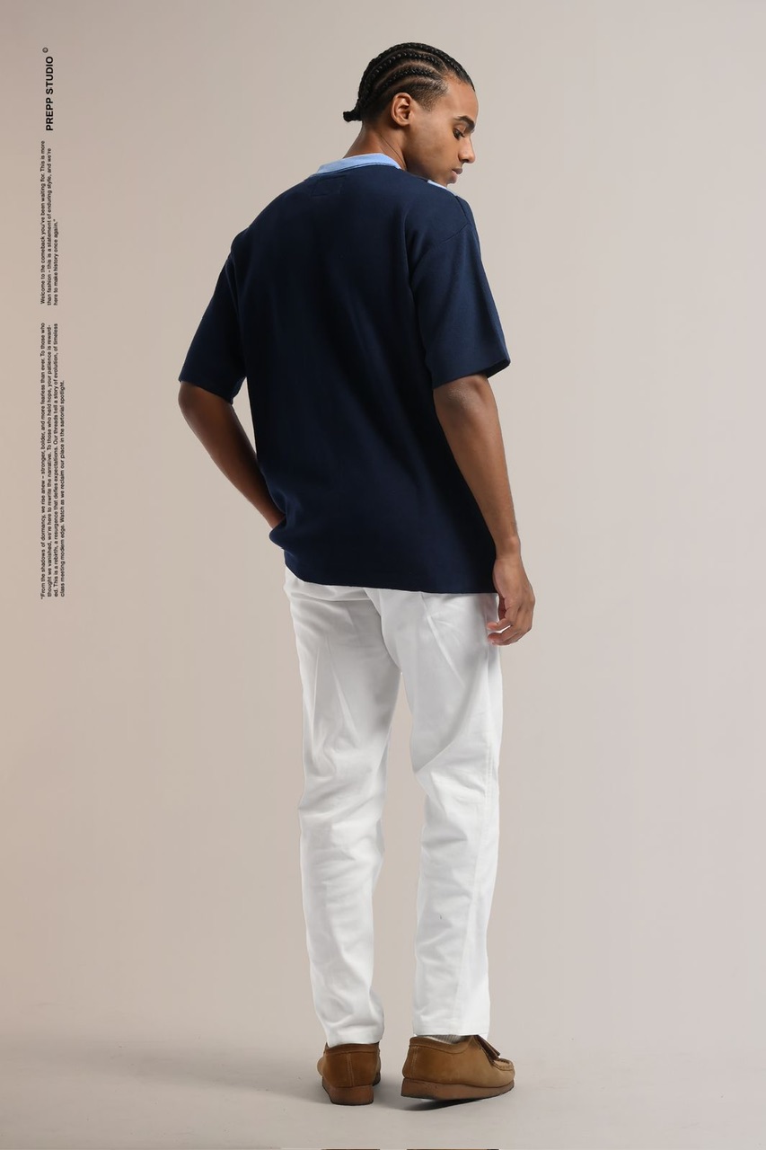 POLO STRIPE SENSE 2 STRIPE NAVY BLUE