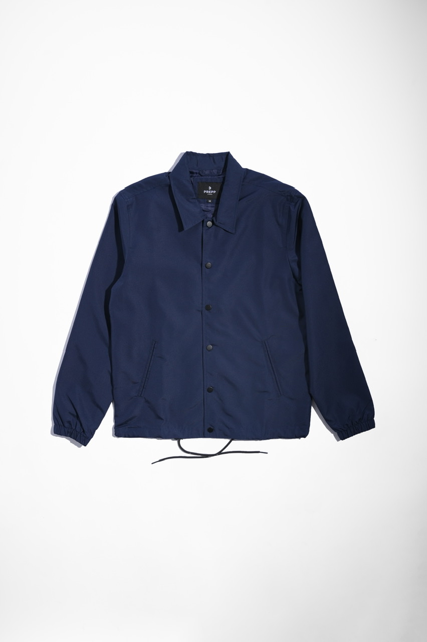 BEAMS COACH JACKET NAVY