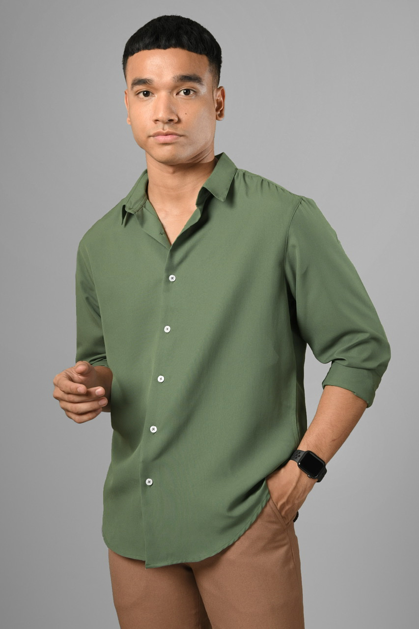 GANGNAM LONG SLEEVE SHIRT RIFLE GREEN