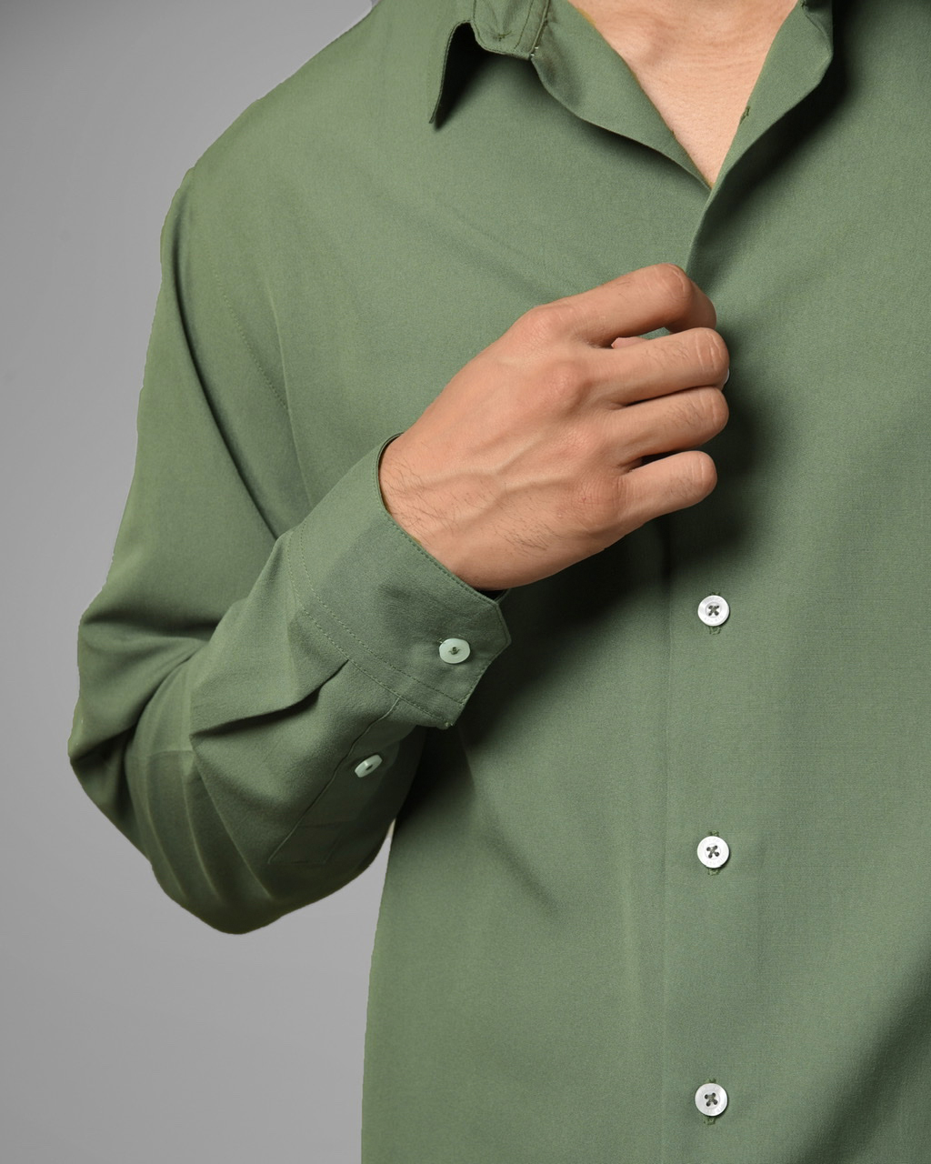 GANGNAM LONG SLEEVE SHIRT RIFLE GREEN