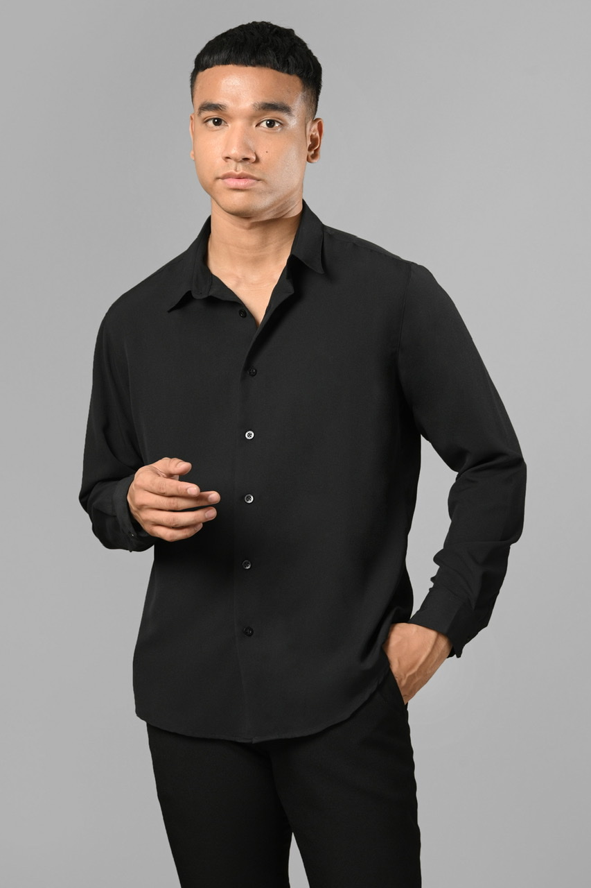GANGNAM LONG SLEEVE SHIRT BLACK