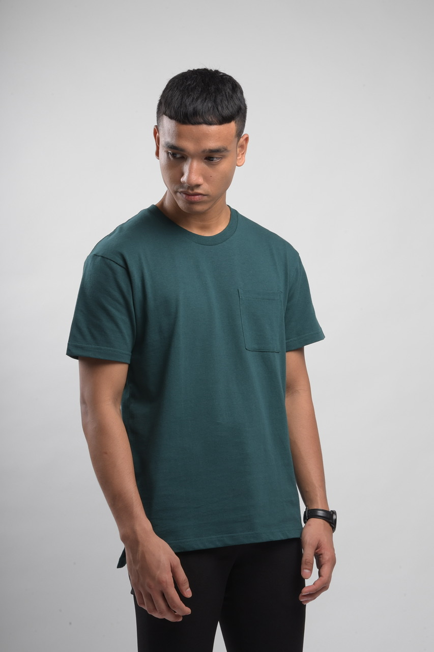YORK OVERSIZED TEES IN FOREST GREEN