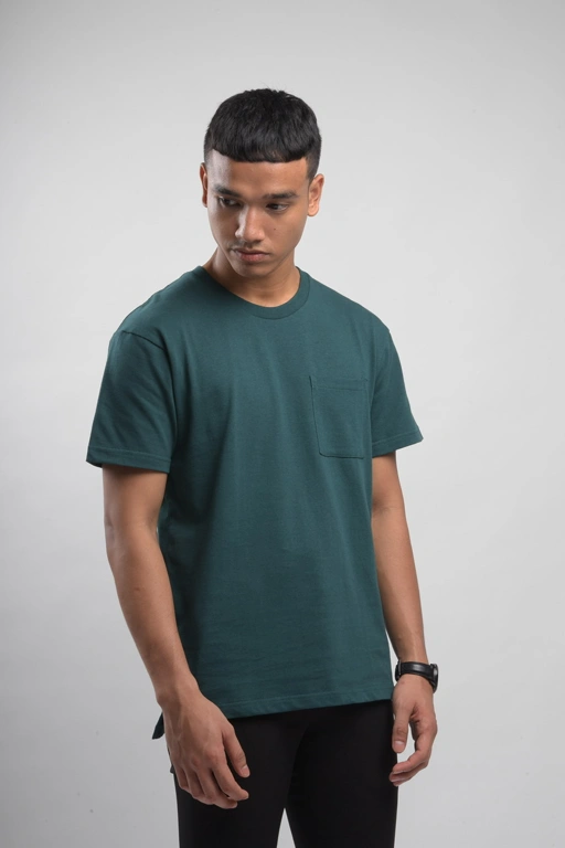Image of YORK OVERSIZED TEES IN FOREST GREEN