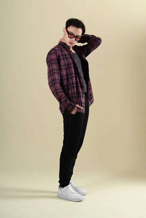 Image of THE ULTIMATE SOLID FLANNEL MAROON