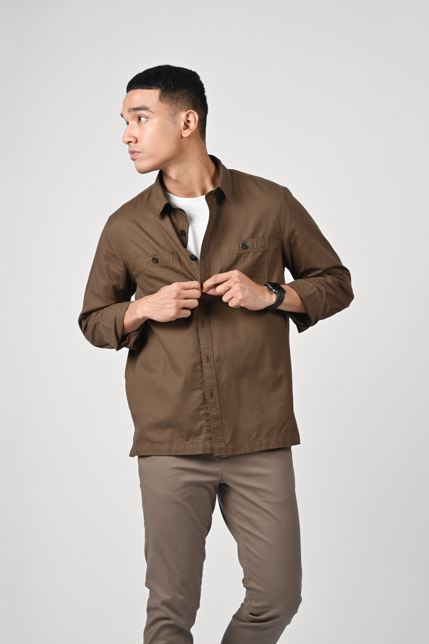 ULTIMATE WORKSHIRT DARK BROWN