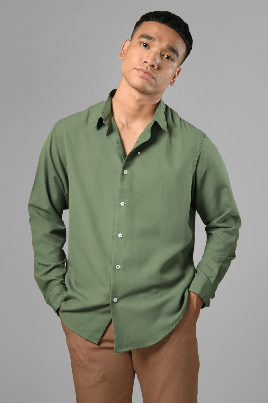 GANGNAM LONG SLEEVE SHIRT RIFLE GREEN