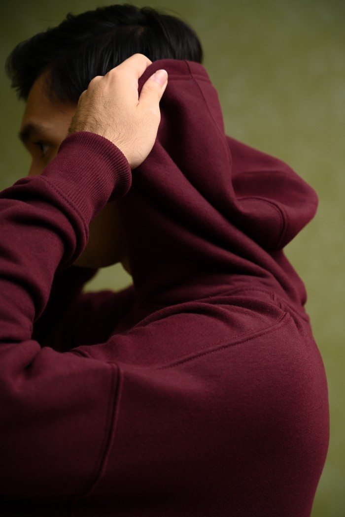 PREPP OVERSIZED HOODIE SIGNATURE PATCH MAROON