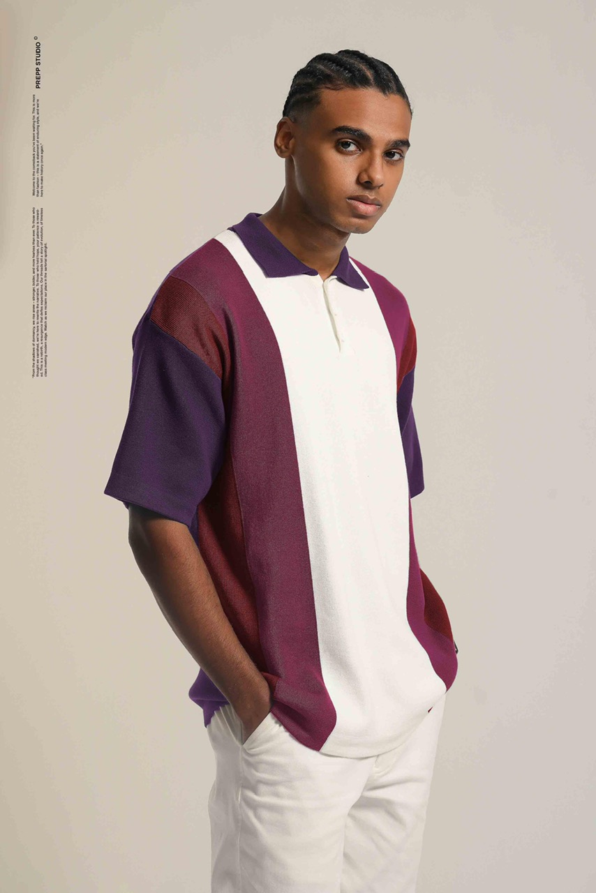 PLFW98-POLO STRIPE SENSE 4 STRIPE LAVENDER