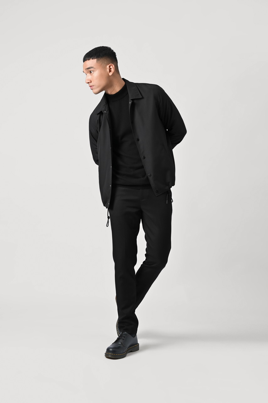 BEAMS COACH JACKET BLACK