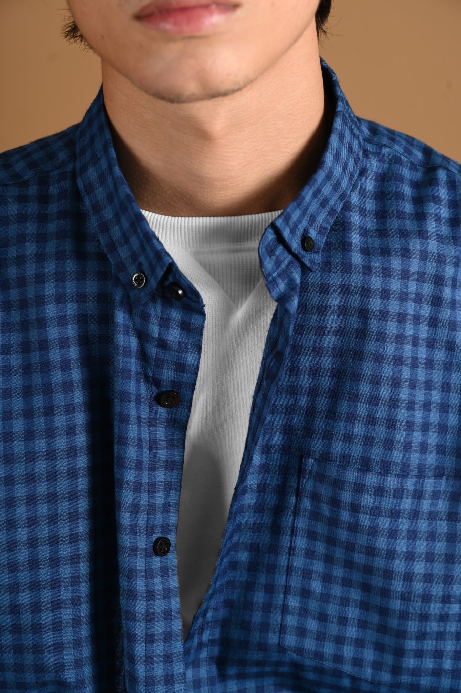 GINGHAM SHORT SLEEVE SHIRT PREPP SCOOTER EDITION NAVY TONAL