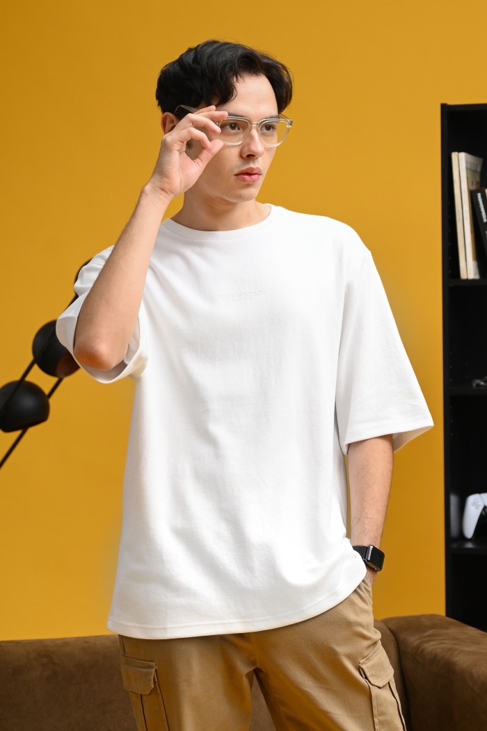 PTDK17-SIGNATURE OVERSIZED TEES WHITE