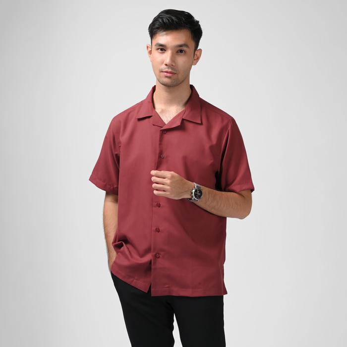 KEMEJA PREPP STUDIO ULTIMATE CUBAN SHIRT OXBLOOD