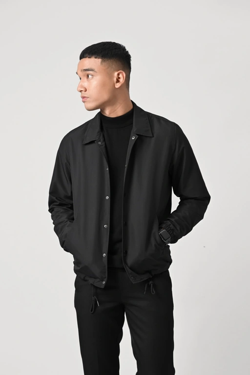 Image of BEAMS COACH JACKET BLACK