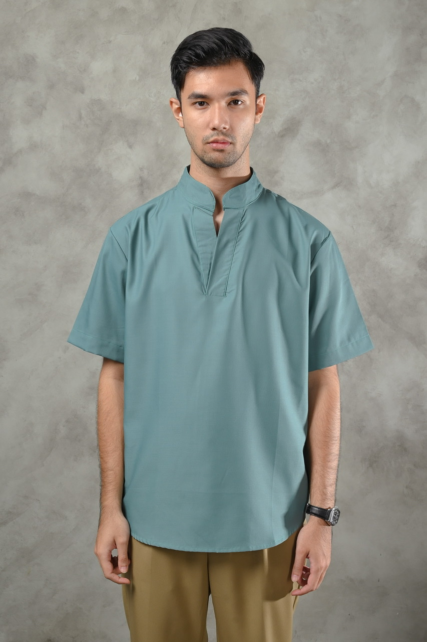 BERGAMO MODEST SHIRT OCEAN