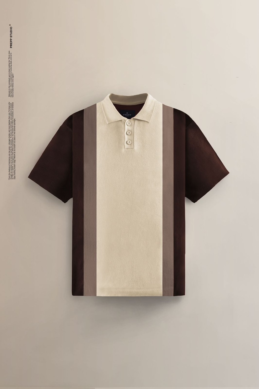 POLO STRIPE SENSE 3 STRIPE CHOCO CREAM
