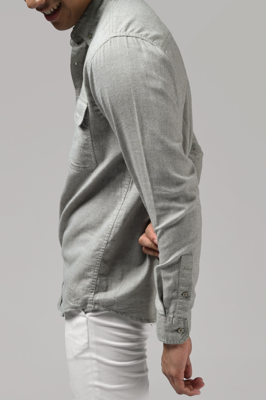 KALPEN BASIC SHIRT GREENISH GREY
